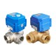 1/2 inch 3 Way L Port 24V DC CR2 2 Wire Auto Return Brass Electric Water Flow Control Valve