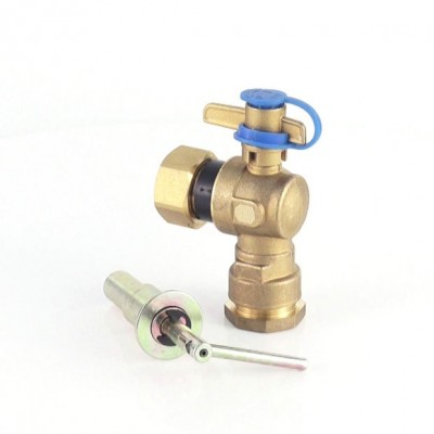 ACS Approved  right Angle type Lockable Water Meter  Ball valve