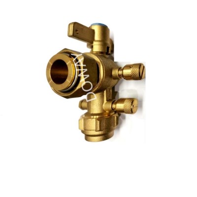 New Design Angle Type Brass Water Meter Ball Valve with Plug